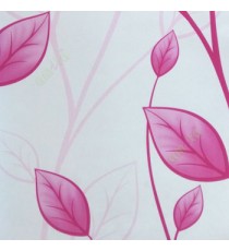 Natural floral pink white color beautiful flowing trendy floral plants small leafy pattern roller blind